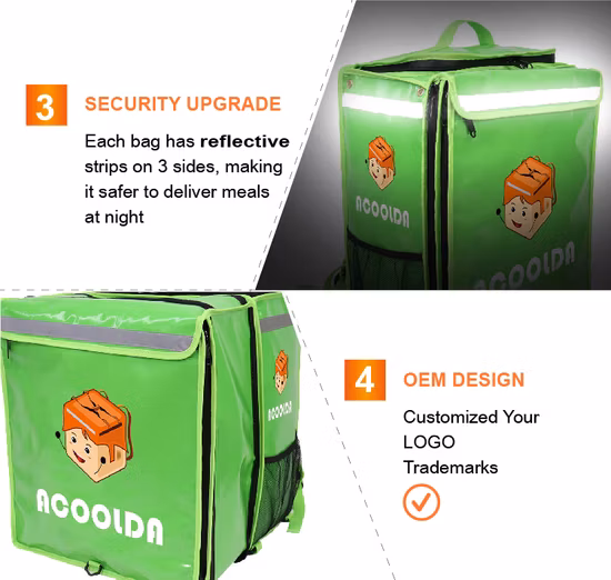 Customized Can Organiser Cooler Box Food Delivery Bag Non-Woven Picnic Lunch Tote Large Thermal Insulated Grocery Shopping Cooler Ice Bags