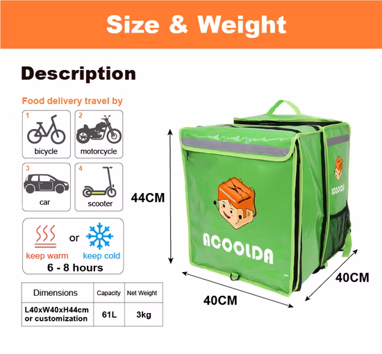 Customized Can Organiser Cooler Box Food Delivery Bag Non-Woven Picnic Lunch Tote Large Thermal Insulated Grocery Shopping Cooler Ice Bags