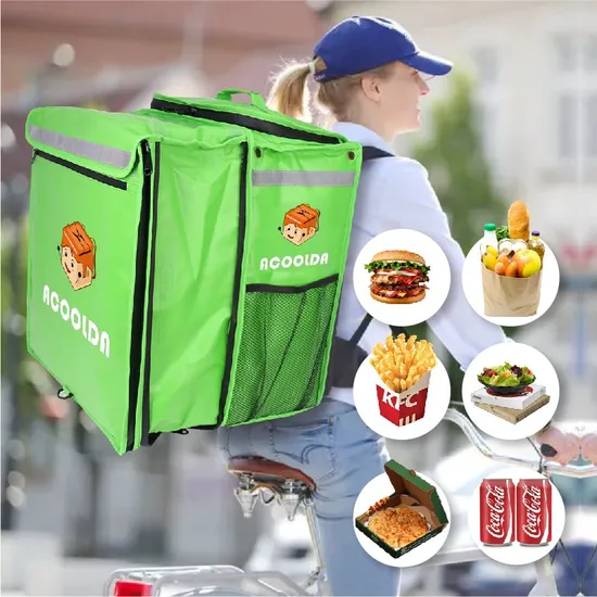 Customized Can Organiser Cooler Box Food Delivery Bag Non-Woven Picnic Lunch Tote Large Thermal Insulated Grocery Shopping Cooler Ice Bags
