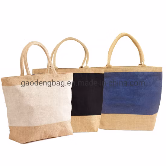 Borse per la spesa colorate in tela ecologica per la spesa in iuta Borse per la spesa riutilizzabili pieghevoli con logo personalizzato