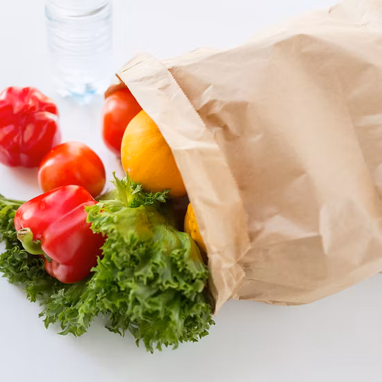 Borsa regalo in carta Kraft Borsa per la spesa con manico intrecciato Borsa in tessuto non tessuto